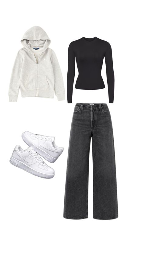 Outfit With Air Force 1, Air Forces Outfits, Air Forces Outfit, Outfits With Air Forces, Air Force Outfit, Outfit Inspo Casual, Casual School Outfits, Picture Outfits, Stockholm Fashion