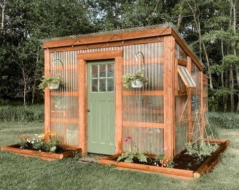 Greenhouse Building, Pavilion Plans, Raised Garden Bed Plans, Cedar Raised Garden Beds, Lean To Greenhouse, Large Greenhouse, Lean To, Greenhouse Interiors, Backyard Greenhouse