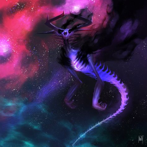 Mythical Space Creatures, Void Dragon Art, Void Humanoid Art, Astral Monster, Humanoid Shadow Creature, Void Monster Art, Void Walker, Astel Naturalborn Of Void, Void God