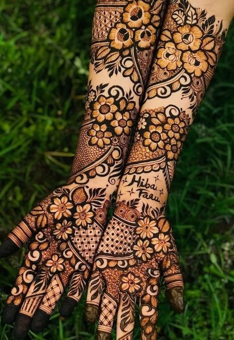 Mahendiii Design Full Hand, Kafif Design Full Hand, Floral Bridal Mehndi Designs, 3d Mehendi Designs, Arbic Mendhi Design, 3d Mehndi Design, Kafif Design, Mehandi Designs Bridal, Floral Mehendi Designs