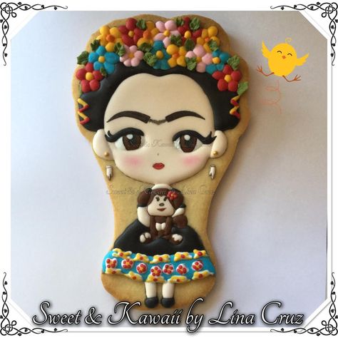 Frida Frida Kahlo Birthday, Mexican Cookies, Mexican Party Theme, Creative Cookies, Beautiful Cookies, Mexican Party, Cute Cookies, Cake Decorating Supplies, Cookie Art