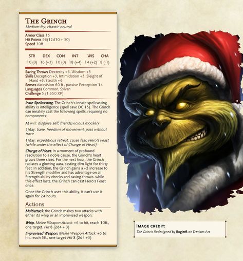 Dnd 5e Christmas Monsters, Dnd Christmas One Shot Ideas, Christmas Dungeons And Dragons, Christmas Dnd Monsters, Dnd Christmas Monsters, Christmas Dnd Character, Dungeons And Dragons Christmas, Christmas Dnd, Dnd Christmas