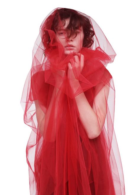 Red Tulle Gown, Tulle Photoshoot, Tulle Scarf, Grunge Wedding, Sheer Shrug, Tulle Shawl, Red Veil, Mesh Scarf, Cl Fashion