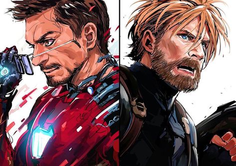 Mcu Art, Iron Man Fan Art, Film Marvel, Steve And Tony, Avengers Art, Marvel Drawings, Arte Dc Comics, Marvel Fan Art, Mcu Marvel