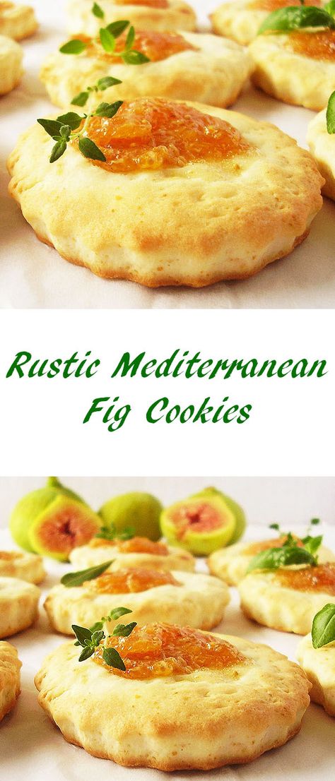 Homade Cookies, Fig Cookies Recipe, Rustic Cooking, Mediterranean Desserts, Easy Homemade Cookies, Fig Cookies, Rustic Mediterranean, Golf Cake, Fig Recipes