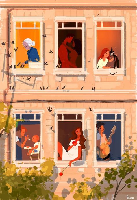 English Talk, Pascal Campion, Window Illustration, What Dreams May Come, Adobe Photo, Building Illustration, Kids English, The Window, Face Drawing