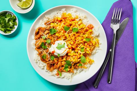 Pork Bowl Recipe, Beef Bowl Recipe, Jasmine Rice Recipes, Chicken Bowl Recipe, Mexican Street Food, Beef Bowls, Hello Fresh Recipes, Fresh Recipes, Chicken Bowl