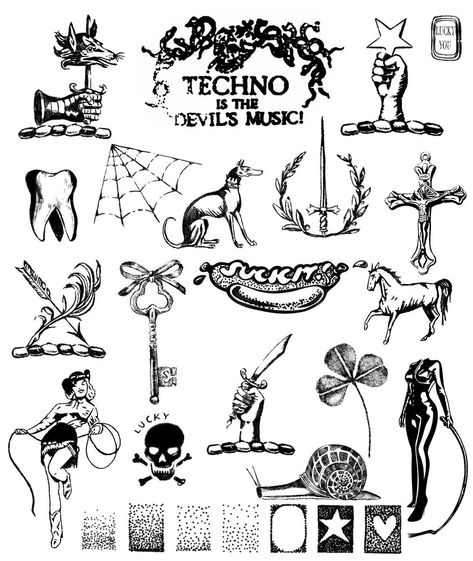 Funky Flash Tattoos, How To Start Tattooing, This Must Be The Place Tattoo, Come As You Are Tattoo, Tattoo Sheets Drawings, Simple Tattoo Flash, Small Tattoo Flash, 90s Flash Tattoo, Small Filler Tattoo Ideas