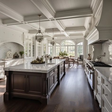 Aesthetic House Kitchen, Old Money House, Dream House Aesthetic, Dream Kitchens Design, Best Kitchen Designs, Elegant Kitchens, Luxury Kitchen Design, Barn House Plans, Luxury Kitchens