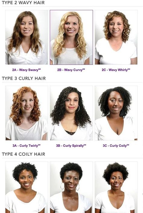 Hair Types - Natural Hair Kids Type 2b Hair, Wavy Hair 2b, Hair Type Chart, 2a Hair, Hairstyle Names, Curly Hair Types, Natural Hairstyles For Kids, Hair Porosity, Types Of Curls