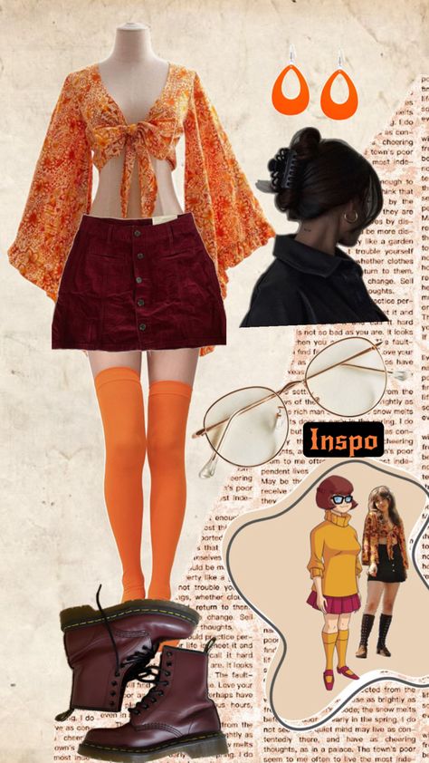 Velma costume Velma Halloween, Velma Halloween Costume, Velma Costume, Velma Scooby Doo, Scooby Doo Mystery Incorporated, Scooby Doo Mystery, Halloween Costume Outfits, Halloween Inspo, Cute Halloween Costumes