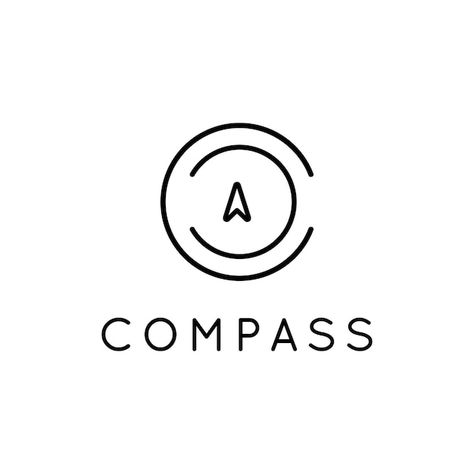 Compass Design Logo, Compass Logo Aesthetic, Journey Logo Design, Compass Logo Design Ideas, Compass Branding, Travel Logo Design Ideas, Navigation Logo, North Logo, Compass Illustration