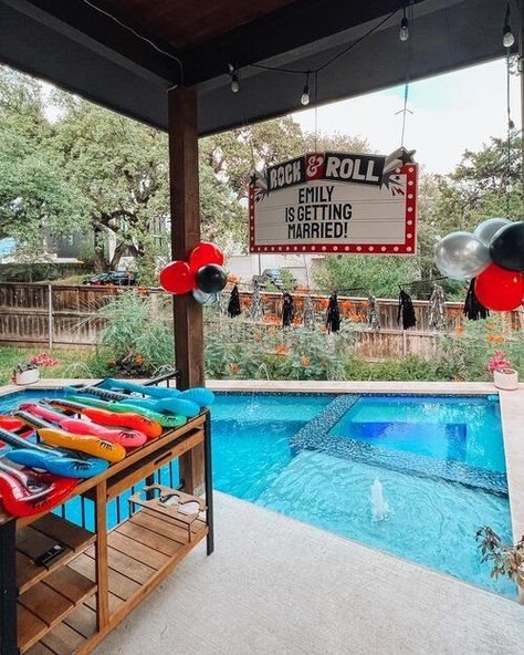 Rock And Roll Theme Bachelorette, Elvis Themed Bachelorette Party, Bachelorette Party Themes Rock N Roll, Rock On Bachelorette Party, Bach Tour Bachelorette Party, Rock And Roll Bridal Shower Ideas, Rock And Roll Themed Bachelorette Party, 80s Rock Bachelorette Party, Last Tour Bachelorette