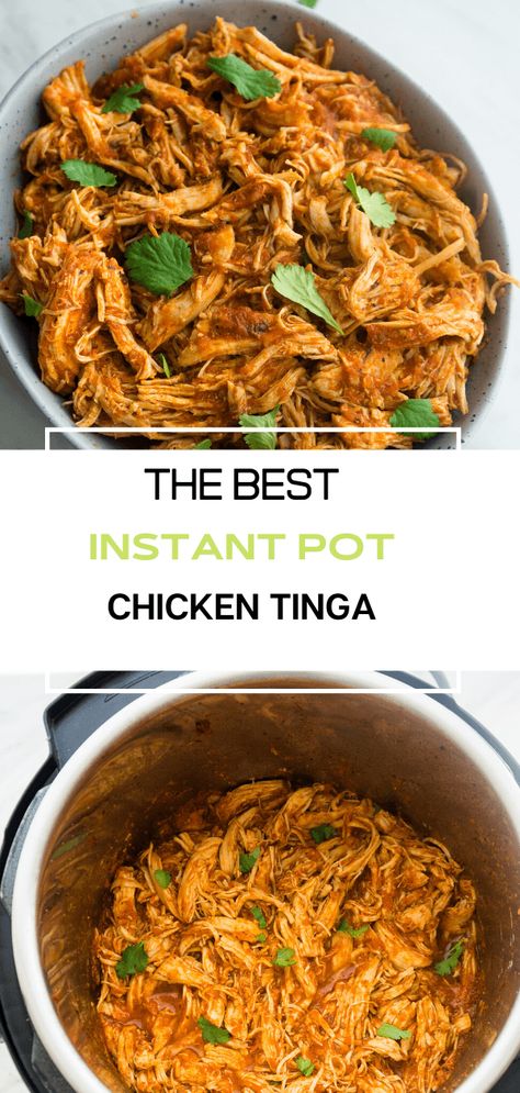 Instant Pot Chicken Tinga, Meals Beef, Tinga Recipe, Chicken Tinga Recipe, Chicken Chipotle, Meals Crockpot, Meals Chicken, Meals Breakfast, Chicken Tinga