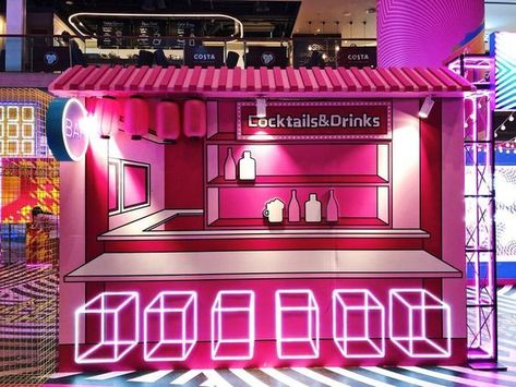 Neon Inspiration, Tent Design, Exhibition Booth Design, Tradeshow Booth, Exhibition Booth, Food Hall, Print Layout, Pop Up Stores, Stand Design