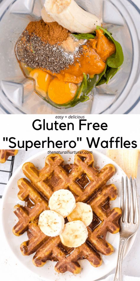 Breakfast High In Protein, Natural Nurturer, Waffles For Breakfast, Waffle Recipe Healthy, Healthy Waffles, Hidden Vegetables, Sweet Potato Waffles, Gluten Free Waffles, Protein Waffles