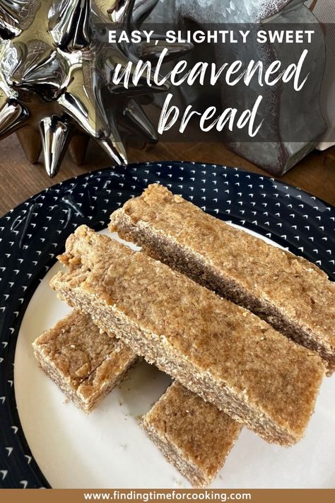 Easy Slightly-Sweet Unleavened Bread | This whole wheat slightly-sweet unleavened bread is super easy to make, a great option for Passover & the Days of Unleavened Bread! Easy unleavened bread recipes that aren't matzo. #unleavenedbread #unleavened #passover Whole Wheat Unleavened Bread, Unleavened Bread Recipe Communion, Gluten Free Unleavened Bread Recipe, Sweet Unleavened Bread Recipe, Soft Unleavened Bread Recipe, Gluten Free Unleavened Bread, Passover Bread Recipe, Unleavened Recipes, Communion Bread Recipe