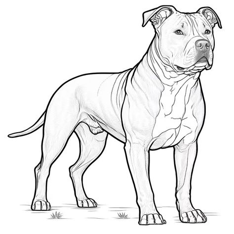 Pitbull Drawing Cartoon, American Bully Drawing, Pitbull Art Drawing, Pitbull Sketch, Pit Bull Drawing, Pitbull Drawing, Xl Pitbull, Pitbull Tattoo, Pitbull Art