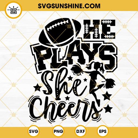 He Plays She Cheers Shirt, Sports Mom Shirts, Football Cheerleaders, Cheerleader Girl, Glass Wrap, Cheer Shirts, Sports Mom, Home Sport, 20oz Tumbler