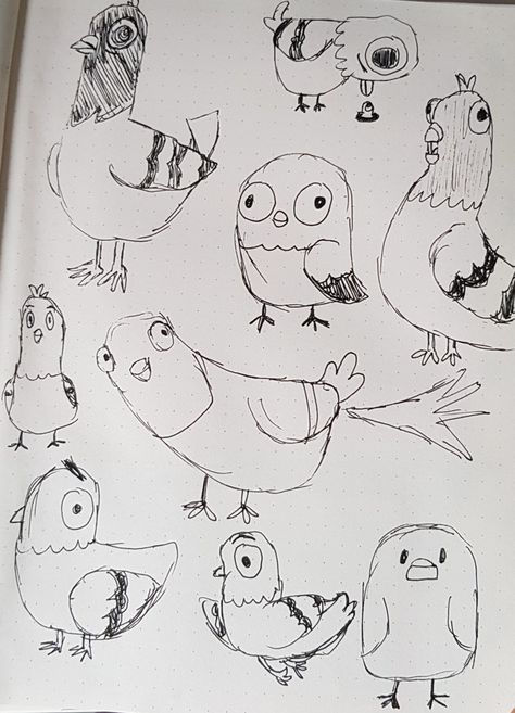 Pigeon Doodle Easy, Peigon Bird Drawing, Pigeon Sketch Drawings, Pigeon Simple Drawing, Pigions Drawings Cute, Silly Pigeon Drawing, Pigeon Cartoon Drawing, Funny Pigeon Drawing, Pigeons Drawings