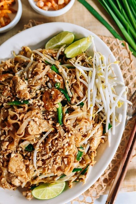 Our Pad Thai recipe, developed from much research and poring over Thai street food videos, has all the ingredients and information you need to make an authentic Pad Thai at home! Source: thewoksoflife.com Thai Mat, Thai Recipes Authentic, Shrimp Pad Thai, Thai Salad, Pad Thai Sauce, Wok Of Life, Woks Of Life, The Woks Of Life, Pad Thai Noodles