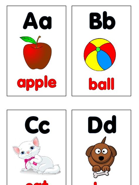 Picture Flashcard Aa-Zz (English) - Free download as PDF File (.pdf), Text File (.txt) or view presentation slides online. Free Downloadable Alphabet Letters, Abc Phonics Free Printable, Flash Cards For Kids Ideas, Kg1 Worksheets English, Abc Printables Free, Alphabet Word Wall Cards, Abc Flashcards Printable, Flash Cards For Kids, Alphabet Flash Cards Printable