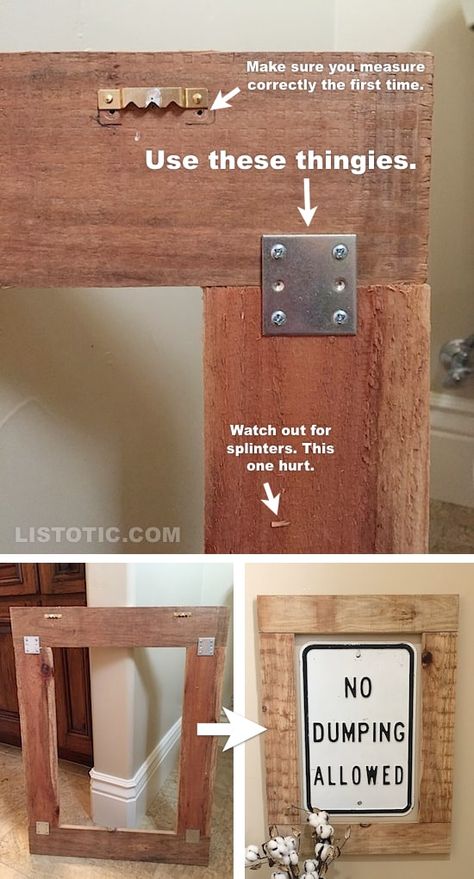 Wood Frames Diy, Scrap Wood Crafts, Nintendo Console, Upcycle Ideas, Wood Wall Art Diy, Easy Frame, Rustic Wood Frame, Diy Picture Frames, Work Diy