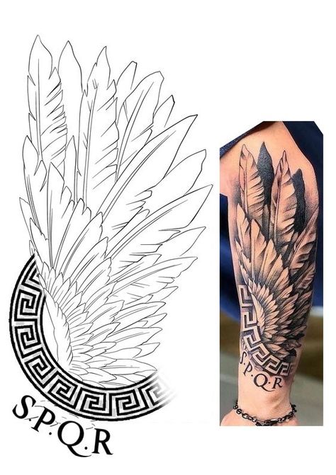 Wing Tattoo Stencil, Alas Tattoo, Me Tattoo, Geometric Mandala Tattoo, Half Sleeve Tattoos Drawings, Forearm Band Tattoos, Band Tattoo Designs, Wing Tattoo Designs, Armband Tattoo Design