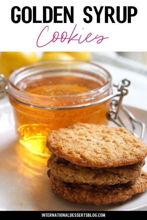 You've got to try these classic golden syrup cookie recipe! Super easy to make and they taste amazing. Make them with oats, chocolate chops or add pecans for even more flavor. Perfect for afternoon tea or anytime. These easy cookies are a traditional favorite! Click to learn how to make them now! #cookies #easyrecipes New Year Desserts, Syrup Cookies, Quick Christmas Dessert, Healthy Oats, Oats Chocolate, New Year's Desserts, International Desserts, Vegan Candies, Oat Cookies