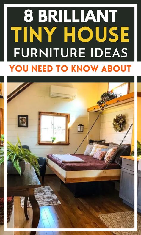 8 Brilliant Tiny House Furniture Ideas You Need To Know About Tiny House Furniture Ideas, House Furniture Ideas, Tiny Home Interior, Tiny House Bed, Tiny Home Decor, Tiny House Closet, Tiny House Hacks, Tiny House Furniture, Tiny House Bedroom