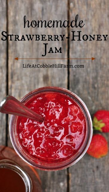 Strawberry Jam Recipe With Honey, Strawberry Honey Jam, Honey Strawberry, Recipe Using Honey, Pectin Recipes, Jelly Maker, Strawberry Honey, Small Homestead, Canning Jam Recipes