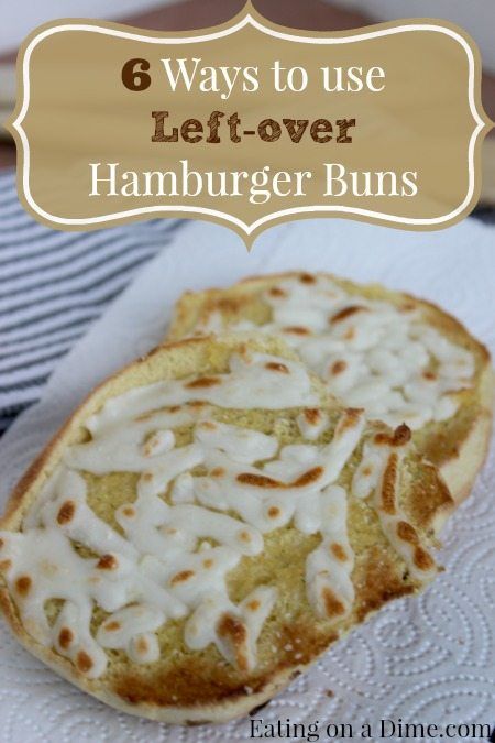 Don't you hate it when you only have one or two Hamburger buns leftover after a party or a grilling night? Don't throw those away! Those babies are perfect for other meals :) Take a minute to read these easy ways to use those leftover hamburger buns. Things To Do With Hamburger Buns, How To Use Up Hamburger Buns, Leftover Grilled Chicken Recipes, Leftover Hamburger Buns, Leftover Grilled Chicken, Eating On A Dime, Leftover Bread, Cheesy Bread, Hamburger Recipes