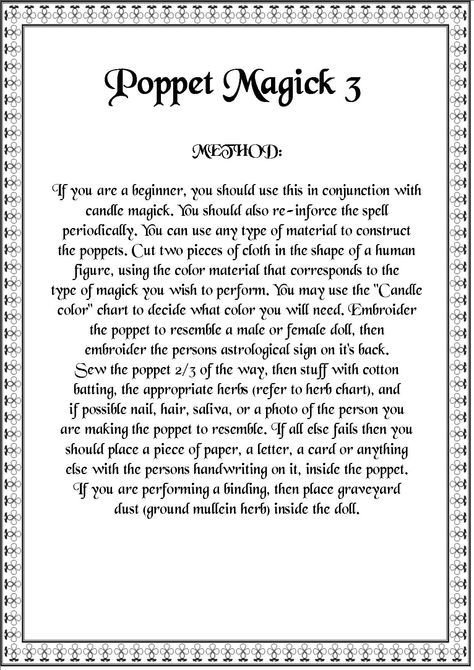 Magick Spells: Poppet #Magick 3....- Pinned by The Mystic's Emporium on Etsy Poppet Magick Spells, How To Make A Poppet Witchcraft, Poppets Magick How To Make, Poppets Witchcraft, Poppet Magick, Poppet Dolls, Voodoo Doll Spells, Hoodoo Spells, Wiccan Witch