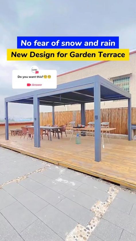 Use our electric smart pergola to install in any open space at will, the price is not expensive😍😍#fyp #fypシ #pergola #awning #sunshade #gazebo #garden #design #gmoutdoor #tkasi | Gibson John | Gibson John · Original audio Smart Pergola, Pergola Awning, Gazebo Garden, John Gibson, Pergola Kits, Sun Shade, Open Space, Gibson, Awning