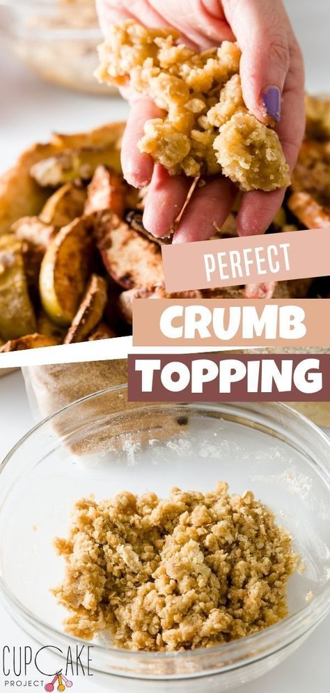 Cherry Pie Crumb Topping, Crumb Topping For Pie, Pie Crumble Topping, Crumb Topping For Muffins, Apple Crumb Pie Recipe, Crumb Cake Topping, Cherry Crumb Pie, Peach Crumble Pie, Oatmeal Crumble Topping