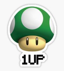 1up Tattoo, Arcade Business, 1 Up Mushroom, Super Mario Tattoo, Mario Sticker, Gamer Stickers, Mushroom Cartoon, Mario Tattoo, Graffiti Art Letters