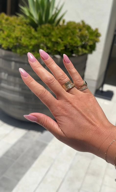 I Tried Hailey Bieber's Pink Jelly Glaze Nails: See Photos | POPSUGAR Beauty Pink Jelly Nails Hailey Bieber, Hailey Bieber Nails Pink, Pink Glazed Nails, Jelly Pink Nails, Haley Bieber Nails, Nails With Tips, Glaze Nails, Pink Jelly Nails, Nails Hailey Bieber