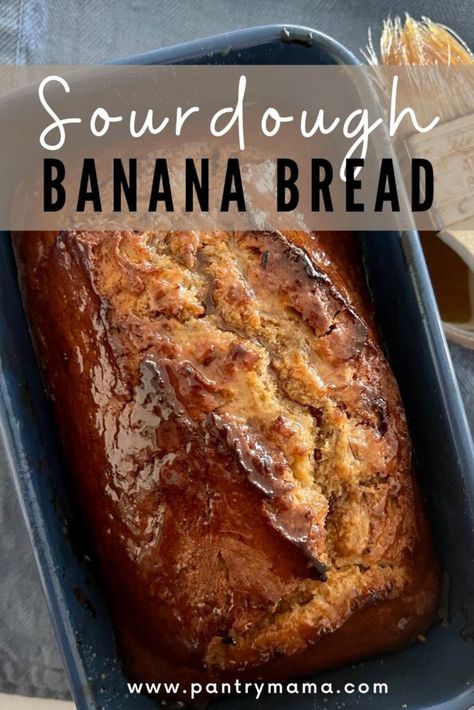 Easiest Sourdough Discard Banana Bread Ever! Banana Bread With Sourdough Discard, Banana Nut Sourdough Bread, Sourdough Chocolate Chip Banana Bread, Sourdough Discard Recipes That Use A Lot Of Discard, Sourdough Discard Bread Recipe, Sourdough Discard Banana Bread, Discard Banana Bread, Sourdough Banana Bread Recipe, Sourdough Discard Banana