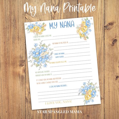 Excited to share the latest addition to my #etsy shop: Nana Gift, My Nana, Instant Download, My Nana Printable, Gift From Grandkids, Grandparent Gift, Gift for Nana, US Letter, A4 and A5 possible https://etsy.me/3h6Iw4b #nanagift #mynana #instantdownload Nonna Gifts, I Love My Grandma, Gift From Grandkids, Mimi Love, Gigi Gift, Mimi Gift, Mom Printable, Floral Printables, Because I Love You