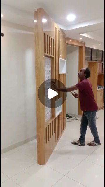 Partition Furniture Design, Movable Wooden Partition, Interior Partition Design Living Rooms, Divider Design For Living Room, Modern Partition Wall Entrance, Partition Design For Office, Room Partition Designs Wall Dividers, Folding Partition Design, Partition Ideas For Living Room