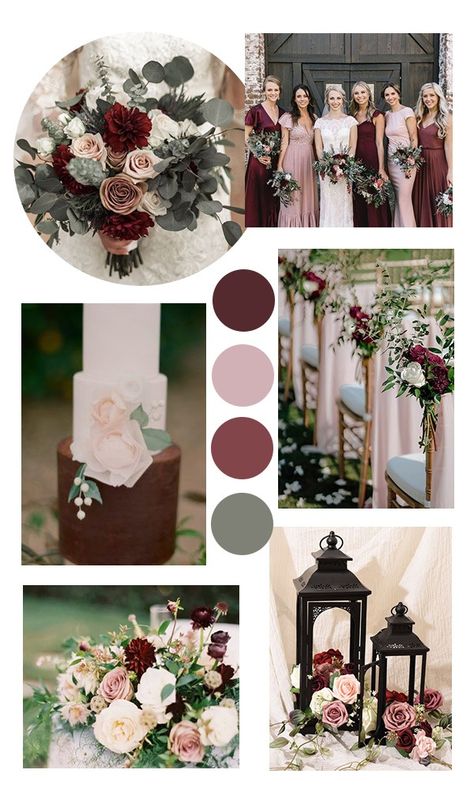 Burgundy And Sage Wedding, Sage Wedding Colors, Blush Wedding Cakes, Burgundy And Blush Wedding, Swan Wedding, Sage Wedding, Sage Green Wedding, Wedding Cakes With Cupcakes, Organic Wedding