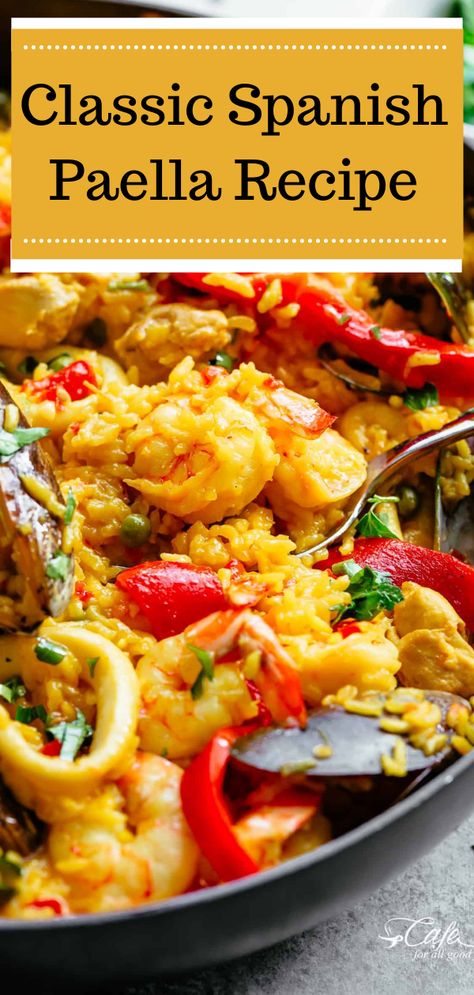 Best Paella Recipe, Paella Seafood, Paella Recept, Spanish Paella Recipe, Easy Paella, Paella Recipe Seafood, Spanish Paella, Popular Dishes, Paella Recipe