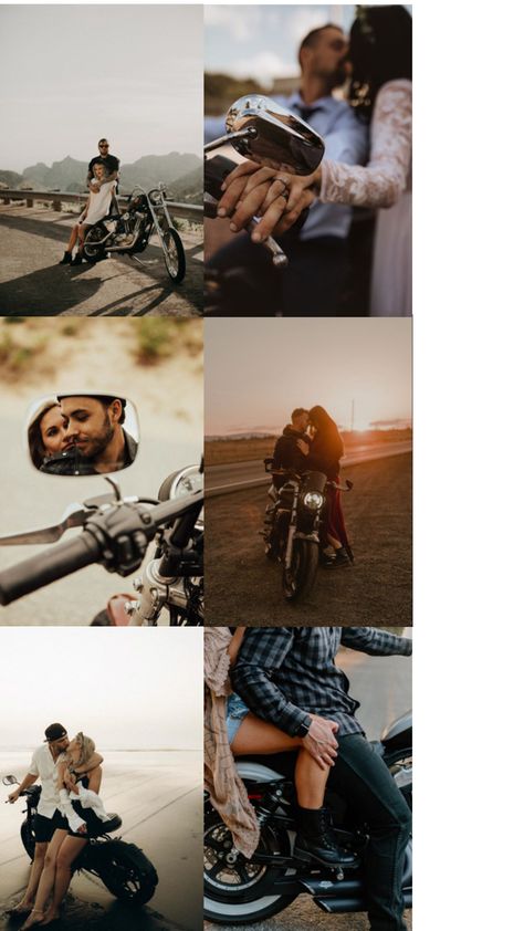 Motorcycle Couple Photography, Harley Couple, Motorcycle Photo Shoot, Biker Wedding, Biker Couple, Motorcycle Couple, Engaged Couples Photography, Dream Beach Wedding, Biker Photoshoot