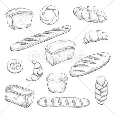 Retro bakery and pastry sketches Stock Illustration #AD ,#pastry#bakery#Retro#Illustration Pastry Drawing, Retro Bakery, French Croissants, Raisin Muffins, French Bread Loaf, Cinnamon Roll French, French Croissant, Sprouted Grain Bread, Pictogram Design