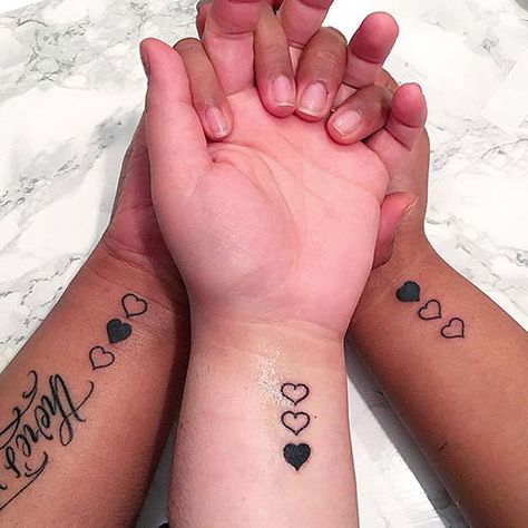 Sister Heart Tattoos, Tattoos Sisters, Get Together, Small Sister Tattoos, Sister Tattoo Designs, Sisters Tattoo, Tattoos Infinity, Matching Sister Tattoos, Sibling Tattoos