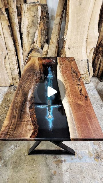 Backyard Resin on Instagram: "Lord Of The Rings Table ⚔️ Link In Bio For A Table Quote 👆   Expertly airbrushed by our talented artist @jwcustomairbrush 🎨   We Used The @ryverepoxy Cast 2.0 Epoxy   #epoxy #diy #table #diningroom #interior #interiordesign #designer #smallbusinessowner #desksetup #deskgoalsachieved #order #localbusiness #smallbusiness #walnut #woodworking #epoxytable #diycrafts #furniture #woodtable  #homeoffice #trending #handmade #wood #homeoffice #lotr #lordoftherings #Tolkien #thehobbit #middleearth #acotar" River Table Ideas, Hobbit Furniture, Epoxy Resin Table Diy, Diy Epoxy Resin Projects, Lord Of The Rings Diy, Diy Resin Furniture, Timber Pavilion, Diy Resin Table, Epoxy Diy