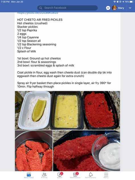 Hot Cheetos Fried Pickles, Hot Cheeto Fried Pickles, Pickles With Takis, Takis Recipe Ideas, Homemade Cookbook, Soul Food Dinner, Junk Food Snacks, Food Therapy, Sweet Snacks Recipes