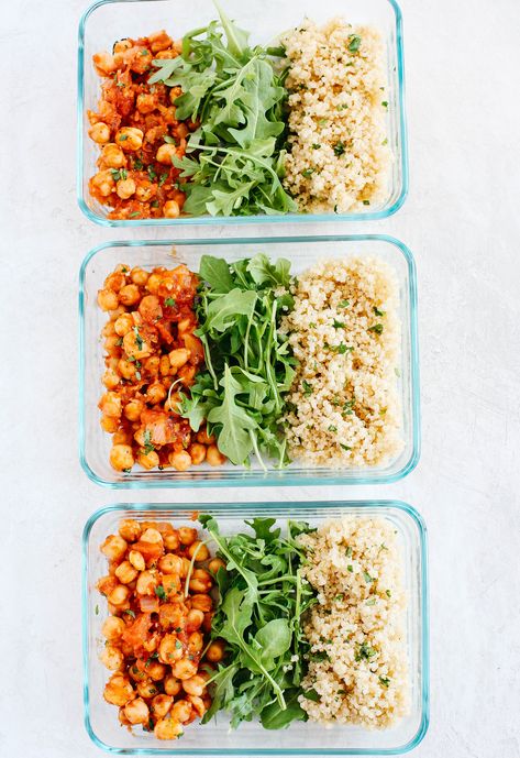 Chickpea Quinoa, Quinoa Bowls, Easy Crockpot Chicken, Delicious Clean Eating, Diner Recept, Meal Prep Clean Eating, Clean Eating Dinner, Makanan Diet, Vegan Meal Prep