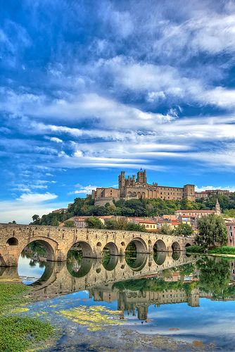 beziers, france Beziers France, Chateau France, Destination Voyage, Old Stone, A Castle, A Bridge, Elba, France Travel, Places Around The World