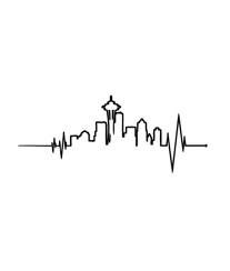 thanks for my new tattoo Seattle Tattoo Ideas, Seattle Skyline Tattoo, Tattoo Heart Beat, Greys Anatomy Tattoo, Washington Tattoo, Pulse Tattoo, Anatomy Tattoo, Skyline Tattoo, Seattle Tattoo